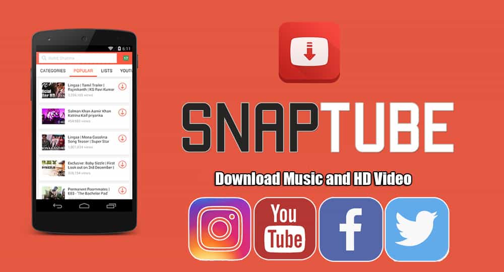 SnapTube Video And Music Downloader 4.49.0.4492910 Available To Install ...